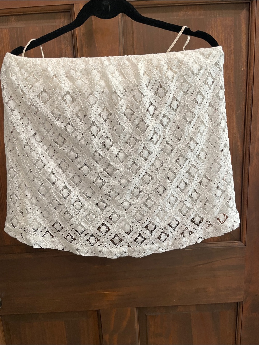 Free People White Lace Crop Top